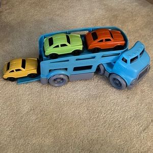 Toy truck and cars